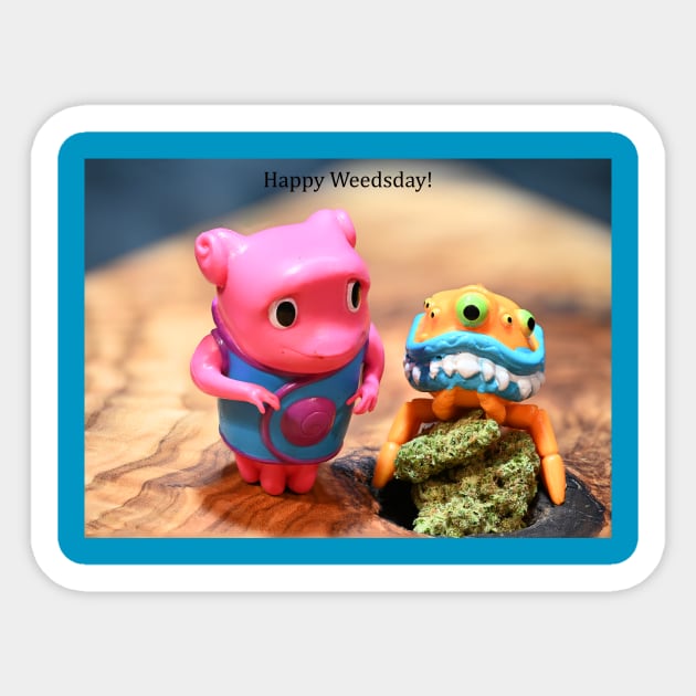 Happy Weedsday! - Weed Design Sticker by MrGreenGenes420